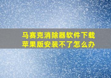 马赛克消除器软件下载苹果版安装不了怎么办