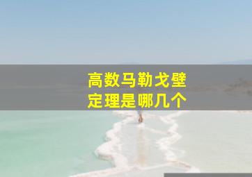 高数马勒戈壁定理是哪几个