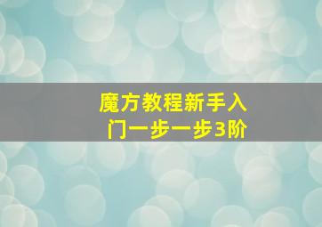 魔方教程新手入门一步一步3阶