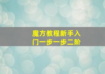 魔方教程新手入门一步一步二阶