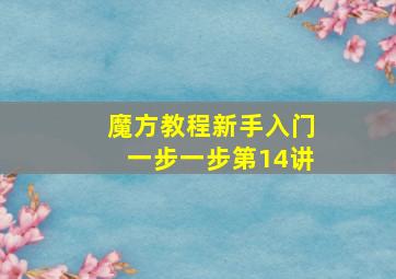 魔方教程新手入门一步一步第14讲