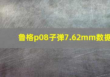 鲁格p08子弹7.62mm数据