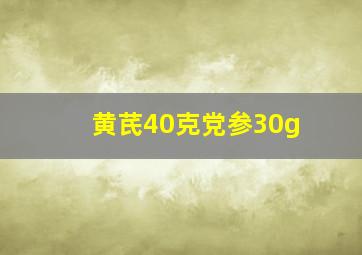 黄芪40克党参30g