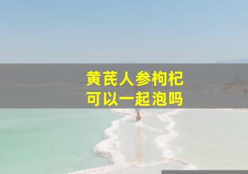 黄芪人参枸杞可以一起泡吗