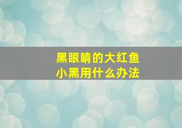 黑眼睛的大红鱼小黑用什么办法