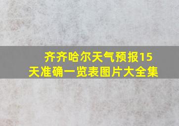 齐齐哈尔天气预报15天准确一览表图片大全集